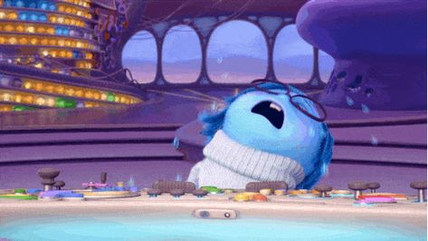 sad disney crying pixar inside out bawling Disney College Program, Animation Disney, Disney Inside Out, Blue Monday, Mindy Kaling, Disney Gif, Film Disney, Pixar Movies, Photo Vintage