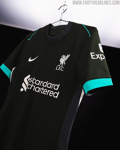 Liverpool 24-25 Away Kit Released - Footy Headlines Real Madrid Home Kit, Liverpool Kit, Camisa Liverpool, Doncaster Rovers, Chelsea Liverpool, Classic Football Shirts, Stoke City, Soccer News, Zlatan Ibrahimović