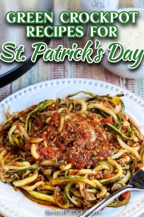 Celebrate the holiday with these green St Patrick’s Day crock pot recipes. They also make for easy St Patties Day party recipes! Crockpot St Patricks Day Recipes | St Patricks Day Party Food| St Pattie's Day Crockpot Recipes | Green Slow Cooker Recipes | St Patricks Day Dinner Recipes | Green Leprechaun Dinner Ideas | Crockpot Holiday Recipes | Slow Cooker Party Recipes #stpatricksday #crockpotrecipes via @bestofcrock Slow Cooker Party Recipes, St Patricks Day Dinner, Slow Cooker Party Food, Crockpot Holiday Recipes, Top Crockpot Recipes, Patty Food, Turkey Chili Crockpot, Slow Cooker Corned Beef, Slow Cooker Stuffed Peppers