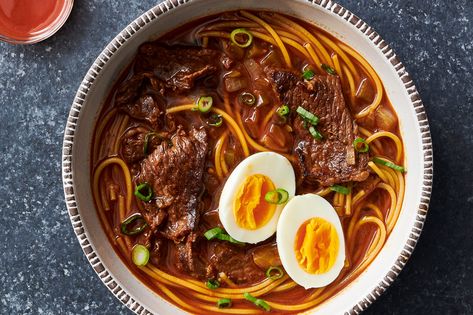 Yakamein  Recipe New Orleans Soup, Lanzhou Beef Noodle Soup, Shrimp Yakamein Recipe, New Orleans Yakamein Recipe, Yaka Mein Recipe New Orleans, Yakamein New Orleans, Yakamein Recipe, Asian Noodle Soup, Jamaican Curry Chicken