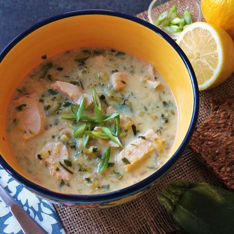 Lemon Chicken Farro Soup, Chicken Farro, Farro Soup, Lemon Soup, The Thick Of It, Greek Lemon Chicken, Homemade Soup Recipe, Greek Chicken, Protein Recipes