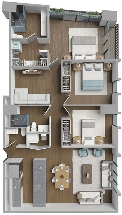 3d House Plans, Small House Layout, House Floor Design, Sims 4 House Design, Apartment Floor Plans, Home Design Floor Plans, Sims House Plans, House Construction Plan, House Layout Plans