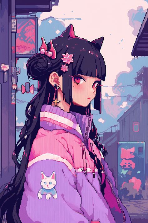 Anime Show, Arte 8 Bits, Anime Pixel Art, Arte Inspo, Anime Artwork Wallpaper, Digital Art Anime, Cute Anime Wallpaper, 영감을 주는 캐릭터, Anime Scenery Wallpaper