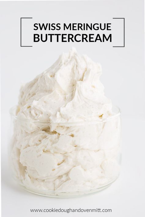 Swiss meringue buttercream frosting is the perfect accompaniment to cakes, cupcakes, and cookies. This Swiss meringue frosting recipe makes a thick, creamy, sweet, and buttery frosting. It lightens up the densest cakes. This is a buttercream frosting you can't live without. #frosting #buttercream #butter #vanilla Buttercream Without Butter, Meringue Frosting Recipe, Swiss Meringue Frosting, Frosting Without Butter, Mine Cake, Swiss Meringue Buttercream Frosting, Meringue Buttercream Frosting, Frosting Buttercream, Meringue Frosting