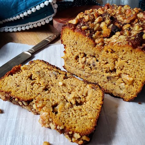 Apple Walnut Muffins, Easy Snack Mix, Easy Blueberry Cobbler, Paleo Pumpkin Bread, High Fat Snacks, Walnut Bread, Paleo Pumpkin, Easy Blueberry, Pumpkin Pie Filling