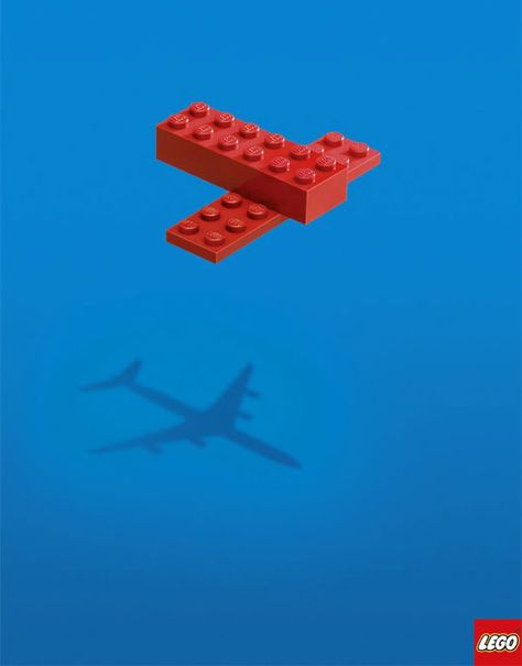 I'm usually not a fan of those really minimalist ad campaigns, but this one really resonated with me.      It does a great job of activating people's imagination while still pushing the brand and staying simple. Lego Poster, Lego Print, Guerrilla Marketing, Clever Advertising, Publicidad Creativa, Plakat Design, Minimal Prints, Lego Party, Best Ads