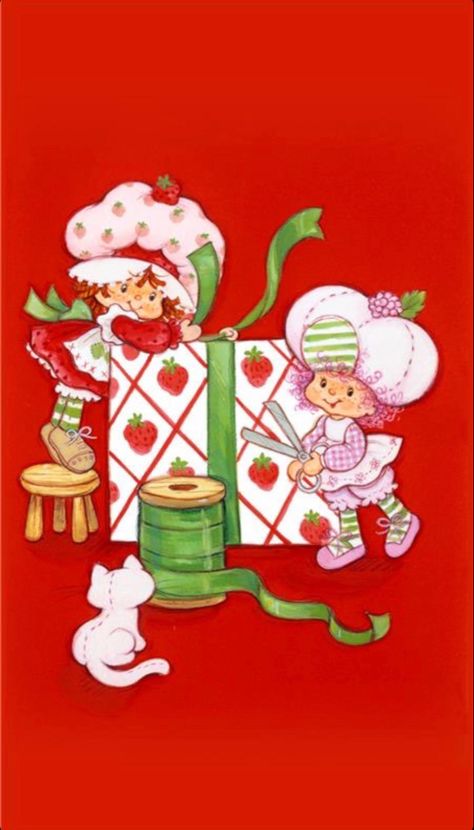 strawberry shortcake christmas wallpaper Vintage Strawberry Shortcake Aesthetic, Strawberry Shortcake Christmas, Strawberry Shortcake Pictures, Christmas Strawberry, 1980s Christmas, Strawberry Shortcake Cartoon, Strawberry Shortcake Characters, Pretty Pink Princess, Vintage Strawberry Shortcake