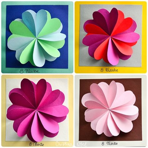 8 Martie, 8. Mart, Dance Crafts, Paper Cutout Art, Quilling Craft, School Lessons, Paper Cutout, Diy Home Crafts, Educational Activities