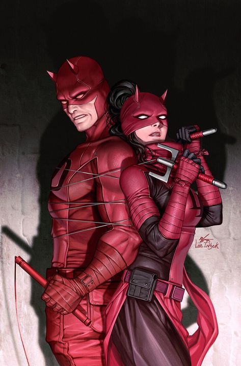 Daredevil & Elektra Daredevil by InHyuk Lee Inhyuk Lee, Daredevil Elektra, Daredevil Art, Daredevil Comic, Matt Murdock, Marvel Daredevil, Marvel Characters Art, Arte Dc Comics, Marvel Comics Art