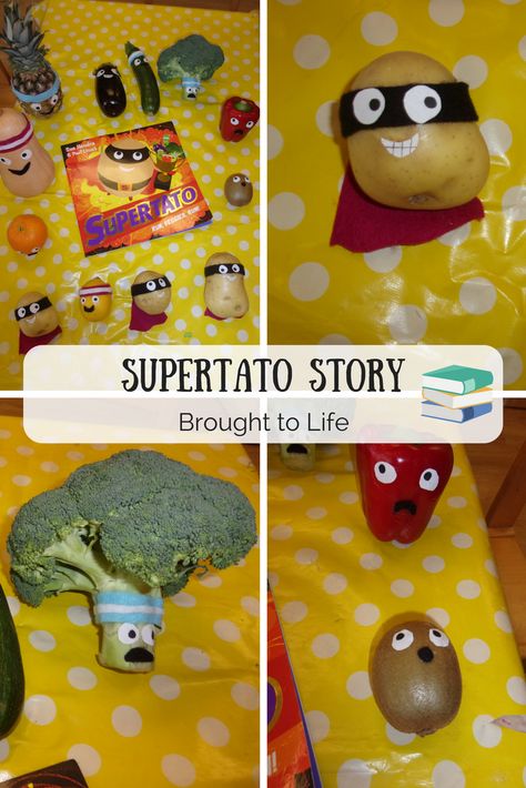 World Book Day Crafts For Kids, Supertato Costume World Book Day, Superpotato Activities, World Book Day Activities Preschool, Super Potato Eyfs Activities, World Book Day Ideas Activities, World Book Day Activities Eyfs, Supertato Eyfs Activities, Supertato Activities