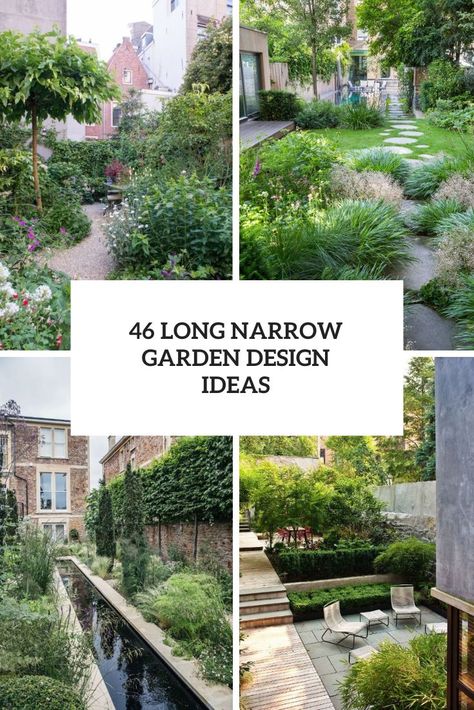 Picture of Long Narrow Garden Design Ideas Narrow Long Garden Design, Garden Design Long Narrow, Long Wide Garden Design Layout, Narrow Gardens Beside House, Long Narrow Yard Ideas Backyards, Small Long Garden Ideas, Long Narrow Backyard Landscaping, Long Narrow Gardens, Long Garden Ideas Layout