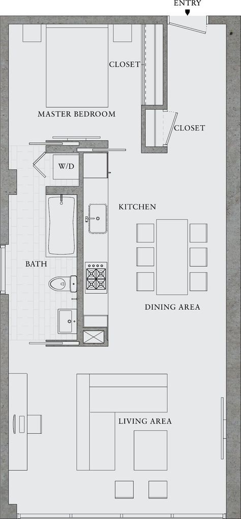 18 Smart Small House Plans Ideas - Interior Decorating Colors - Interior Decorating Colors Apartment Livingroom, Small Apartment Plans, Trendy Apartment, Apartment Small, Building A Container Home, Apartment Floor Plans, Tiny House Floor Plans, Apartment Layout, Casa Container