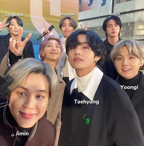 BTS group photo with names Bts Group Photo With Names, P1harmony Group Photo Names, Ateez Group Photo With Names, Bts Group Photos Cute, Exo Group Photo, Bts Group Photo, Connect Group, Exo Group, Bts Name