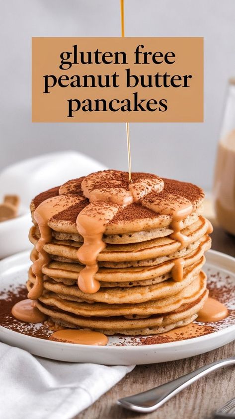 Fuel your day with gluten-free peanut butter pancakes, a deliciously nutty choice for anyone looking to shake up their gluten-free breakfast recipes. #PeanutButterPancakes #HighProtein #GlutenFreeBreakfastRecipes Gluten Free Souffle Pancakes, Gf Df Pancakes, Peanut Butter Pancake Recipe, Easy Gluten Free Breakfast, Gluten Free Breakfast Ideas, Gluten Free Pancake Recipe, Breakfast Gluten Free, Sugar Free Pancakes, Best Keto Pancakes