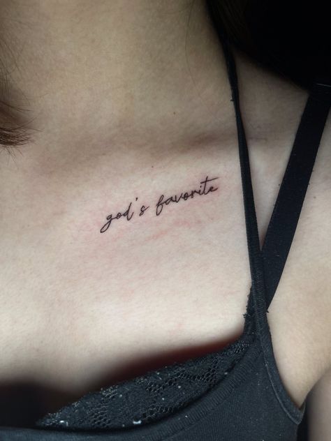 I Could Be In Love Forever Tattoo, God’s Favorite Tattoo, Message Barrett Tattoos, Nessa Inspired Tattoos, Lyhfml Tattoo, God's Favorite Tattoo, Gods Favourite Tattoo, Nessa Barrett Tattoo Ideas, Heavenly Tattoo