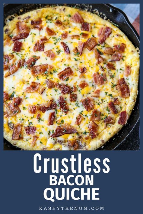 Discover the ease of making a low carb quiche with this Keto Crustless Quiche Recipe. Brimming with delicious cheese and bacon, this recipe ensures you start your morning off right. An ideal choice for those on a low carb diet seeking healthy breakfast options. Keto Crustless Quiche, Quiche Recipes Crustless, Bacon Quiche Recipe, Crustless Quiche Recipe, Bacon And Cheese Quiche, Low Carb Quiche, Recipe With Bacon, Keto Quiche, Cheese Keto