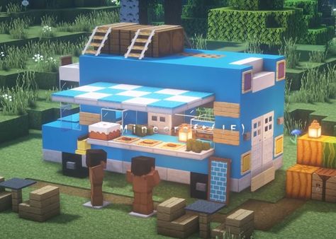 Minecraft Taco Truck, Minecraft Hot Dog Stand, Minecraft Dumpster Design, Minecraft Trailer Park, Minecraft Vendor Stalls, Minecraft Food Truck, Minecraft Cafe Interior, Minecraft Office Ideas, Minecraft Amusement Park