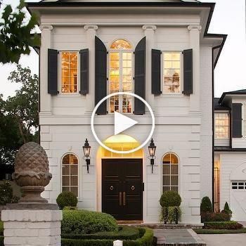 Small Home Facade, French Home Exterior, Modern French Home, Home Facade, French Exterior, Interior Shutters, French Home, Modern French, Exterior Remodel