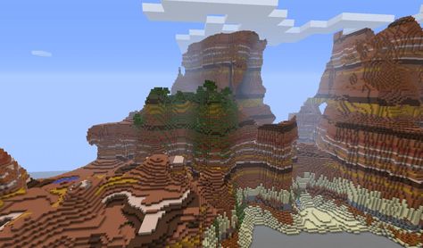 RARE!!! Mesa Biome. <3 An abundance of stained clay!  #Rare #Minecraft #RareMinecraft Mesa Biome Minecraft Builds, Creepers, Monument Valley, Minecraft, Monument, Natural Landmarks, Building, Travel