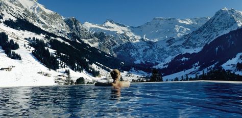 The Cambrian, Adelboden, Switzerland Winter Honeymoon, Amazing Swimming Pools, Adelboden, Switzerland Hotels, Infinity Pools, Dream Hotels, Cool Swimming Pools, Wellness Hotel, Hotel Pool