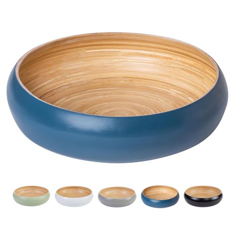 PRICES MAY VARY. Add the warmth of handmade, natural materials to your home while keeping a modern, sleek look and feel with this spun bamboo bowl, whether you need a fruit bowl for kitchen counter, decorative bowl for the living room, or centerpiece for the dining table. Keep your commitment to using sustainable materials in your home with this large bowl. Bamboo is one of the most sustainable materials on the planet; it grows extremely fast, requires minimal watering, and doesn’t need pesticid Fruit Bowl Decor, Fruit Bowl Centerpiece, Basket For Kitchen, Bamboo Bowl, Granite Island, Green Accessories, Decorative Bowl, A Fruit, Centerpiece Bowl