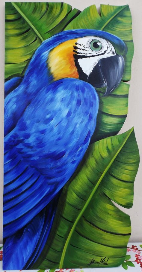 Parrot Ideas, Drawing Parrot, Parrot Watercolor, Dream Catcher Painting, Macaw Art, Parrot Drawing, Parrot Painting, Parrots Art, Art Pierre