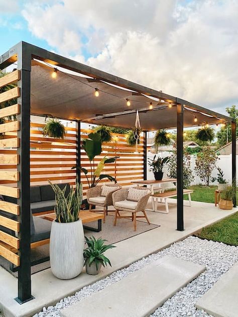 Outdoor Pergola Ideas Backyards, Terrasse Med Tak, Ideas Terraza, Design Restaurant, Backyard Renovations, Backyard Remodel, Patio Garden Design, Backyard Inspiration, Back Porch Ideas