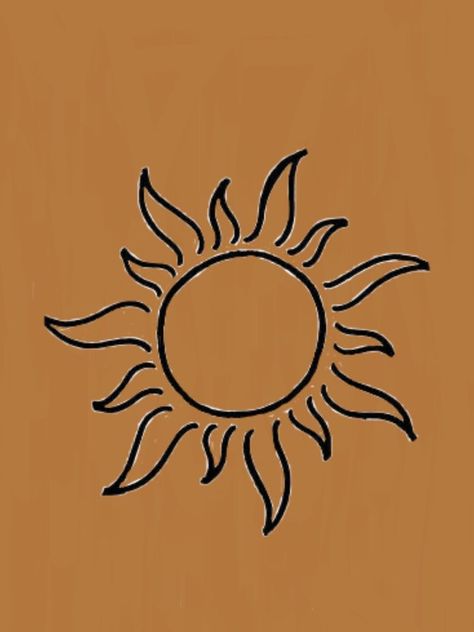 Sun Sketch Aesthetic, Sun Sketch Simple, Sun Doodle Simple, Easy Sun Drawing, Simple Sun Drawing, Sublime Sun Tattoo, Sun Drawing Aesthetic, Sun Drawing Simple, Rapunzel Tattoo