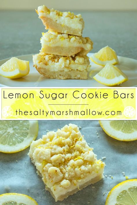 Lemon Cheesecake Filling, Lemon Sugar Cookie, Easy Lemon Bars, Lemon Bars Easy, Cookie Crumble, Sugar Cookie Crust, Lemon Sugar Cookies, Dessert Recipies, Cookie Cakes