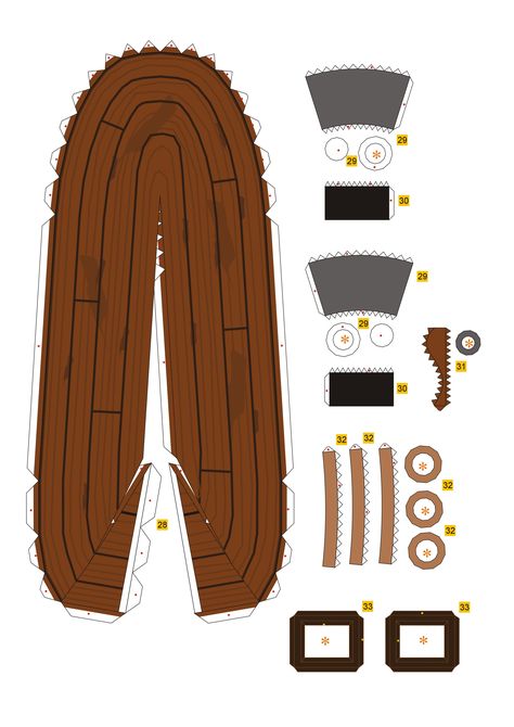 PaperToy - One Peace - Going Merry Part 01 009 Going Merry Papercraft Template, One Oiece, One Piece Birthdays, Going Merry, One Piece Theme, Paper Cutout Art, Anime Paper, Paper Toys Template, Paper Doll Template