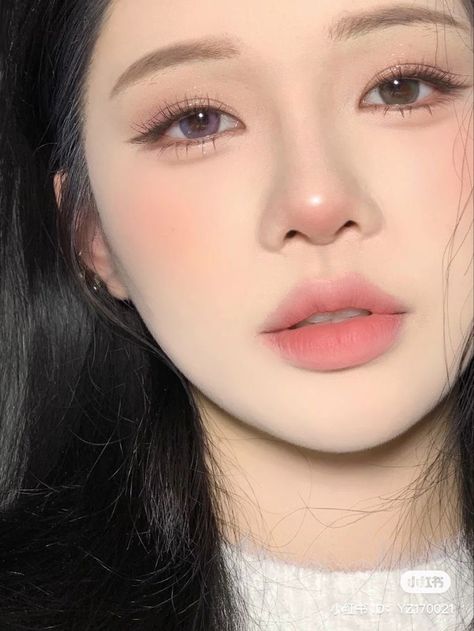 Douyin Makeup Hooded Eyes, Cat Face Makeup, Makeup Layout, Makeup Ulzzang, Sweet Makeup, Angel Makeup, Light Makeup Looks, Korea Makeup, Doll Eye Makeup