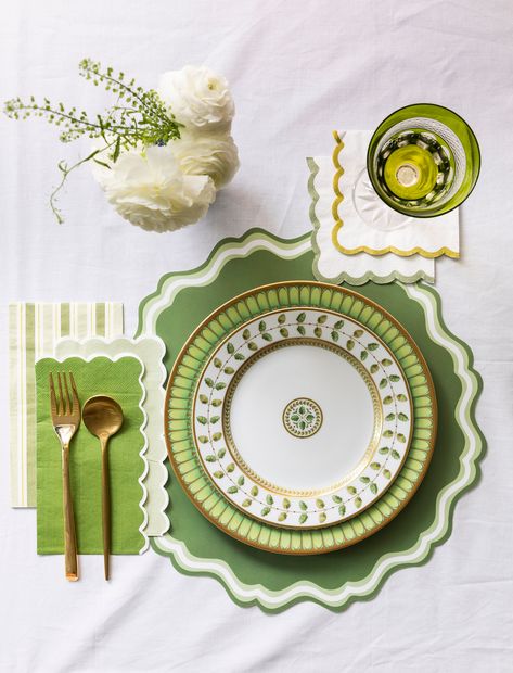 Green Fancy Placemat 12pk - Etsy Green Tablescape, Fancy Table, Modern Placemats, Dinner Night, Paper Placemats, Table Scape, Pinterest Room Decor, Art Deco Table, Venue Decor