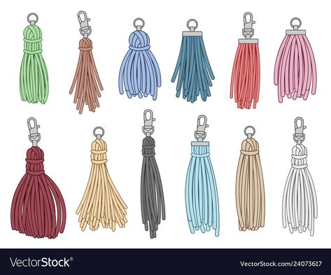 Key Chain Leather, Holiday Hats, Leaf Decor, Embroidery Fashion, Vintage Labels, Leather Fringe, Tassel Fringe, Design Bundles, Free Vector Images