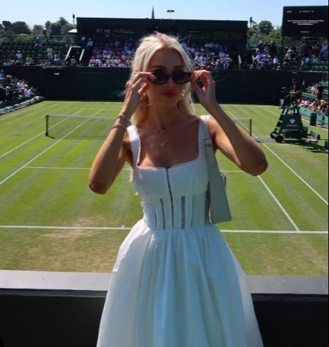 Morgan Riddle, Taylor Fritz, Wimbledon Fashion, Medium Tv Show, Preppy Summer Outfits, Tennis Skirts, Tennis Fashion, Technology Fashion, Celebrity Lifestyle