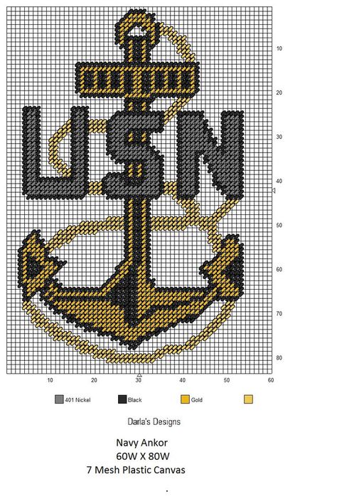 Found on Bing from www.pinterest.com Free Printable Cross Stitch Patterns, Free Plastic Canvas Patterns, Free Plastic Canvas, Patriotic Cross, Printable Cross, Needlework Ideas, Military Pattern, Navy Anchor, Wounded Warrior