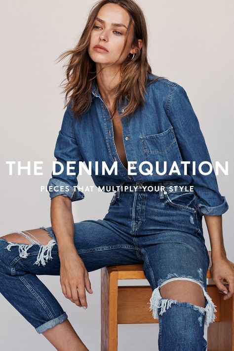 Denim Quotes, Fabric Photoshoot, Denim Photoshoot, Gap Style, Office Fun, Reels Ideas, Denim Overalls Shorts, Denim Projects, Denim Ideas