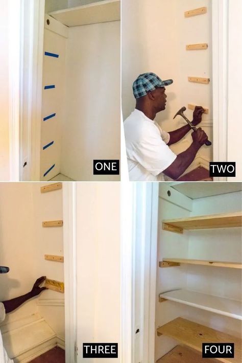 Two easy tutorials to DIY your own custom shoe closet over the weekend. #shoeclosetideas #shoeclosetorganization #shoeclosetdiy #dashofjazzblog Shoe Rack In Small Closet, How To Build A Shoe Rack Closet, Small Closet Shoe Rack, Build Shoe Rack, Entryway Closet Shoe Storage, Shoe Rack Closet Ideas, Closet Shelves For Shoes, Custom Shoe Racks Shelves, Diy Shoe Organizer For Closet