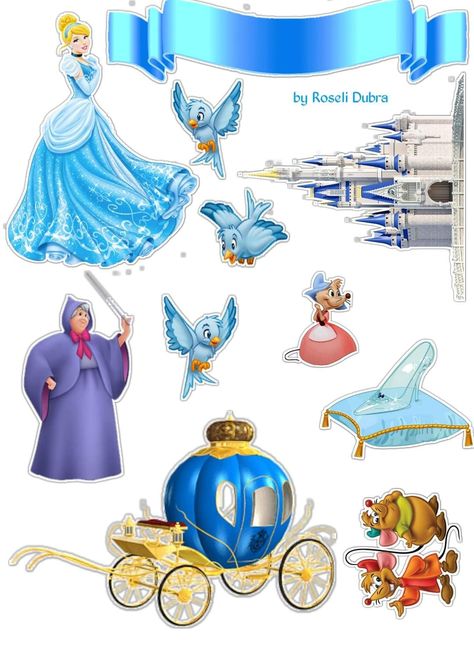 Cinderella Toppers Printable, Cinderella Cake Topper Printable, Cinderella Birthday Cake Topper, Cinderella Topper, Cinderella Printables, Cinderella Cupcake Toppers, Cinderella Drawing, Cinderella Birthday Cake, Cinderella Cake Topper