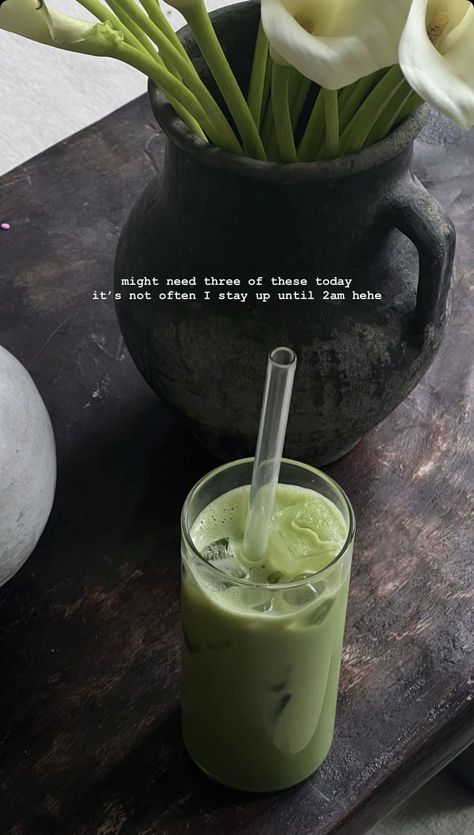 Matcha Caption, Green Black Aesthetic, Marie Von Behrens, Coffee Instagram, Matcha Latte, Instagram Story Ideas, Casual Style Outfits, Style Outfits, Black Aesthetic