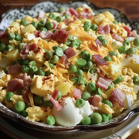 Southern Pea Salad Recipes, Dublin Pea Salad 12 Tomatoes, Layered Pea Salad With Bacon, Pea Salad With Frozen Peas, Dublin Pea Salad, Ham And Pea Salad, Garden Peas Recipes, Classic Southern Pea Salad, Sweet Pea Salad Recipes