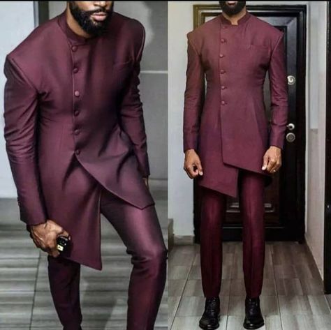 African Wedding Suits For Men, Nigerian Men Fashion Traditional Wedding, African Suits Men, African Apparel, Countryside Fashion, Prom For Guys, Prom Suits For Men, African Suit, Man Suits