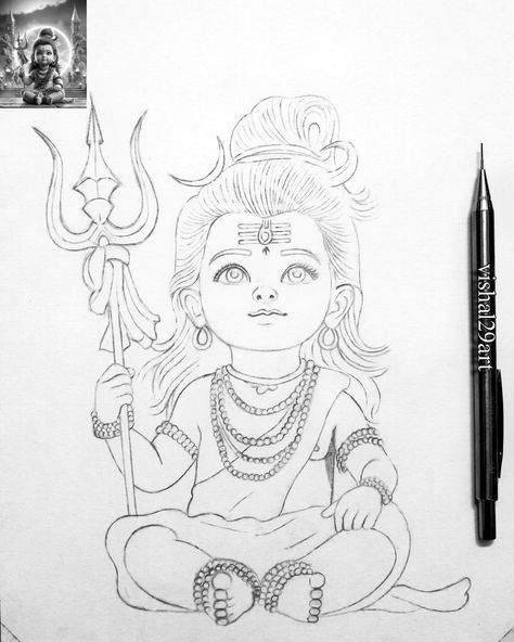 Sivan Lord Drawing Easy, Shivji Sketch Pencil Easy, Shiva Art Drawing Paintings, Mahadev Drawing Art, Shiv Drawings Sketches, Lord Shiva Sketch Pencil, Shiva Doodle, God Drawing Hindu Easy, Shiv Drawings Easy