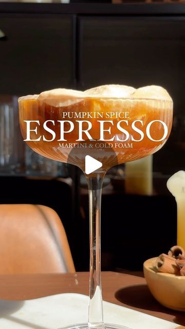 Nikki Sips 🤘🏻🍸 on Instagram: "Channeling my inner basic B with this one.  A pumpkin spice espresso martini with pumpkin spice COLD FOAM! This was seriously so good I don’t ever want a normal espresso martini again. 🤭🎃

Comment ‘recipe’ below to have it sent straight to your messages!

_____

#pumpkinspice #espressomartini #coldfoam #pumpkinspicelatte #falldrinks #fallcocktails #espresso" Pumpkin Spice Cold Foam, Cold Foam, Fall Cocktails, Fall Drinks, Espresso Martini, Delicious Cocktails, Pumpkin Spice Latte, A Pumpkin, Pumpkin Spice