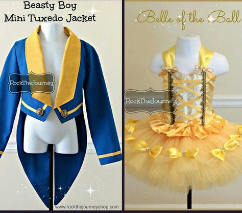 Beast Costume Kids, Belle Halloween, Beauty And The Beast Birthday, Sibling Halloween Costumes, Twin Costumes, Beauty And The Beast Costume, Twin Halloween, Yellow Tutu, Birthday Party Halloween