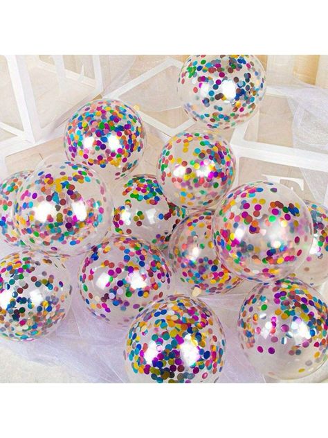 20pcs, Colorful Confetti Latex Balloons, Glitter Clear Transparent  Balloon,  Birthday Party Decorations,  Party Balloon, Birthday Balloon, Birthday Decoration, Wedding Balloon, Wedding DecorationI discovered amazing products on SHEIN.com, come check them out! Balloon Birthday Party, Balloon Wedding, Transparent Balloons, Photo Balloons, Wedding Balloon Decorations, Colorful Confetti, Balloon Birthday, Decorations Party, Wedding Balloons