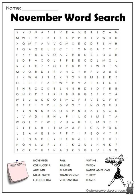 November Words, Word Searches, Thanksgiving Word Search Free Printable, Veterans Day Word Search, September Word Search, Autumn Word Search, November Word Search, Autumn Word Search Free Printable, Fall Word Search