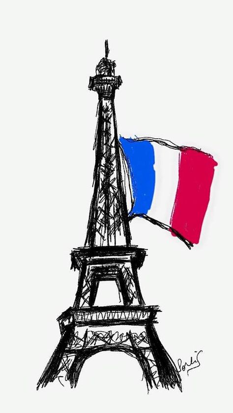 ‪#‎JesuisParis Paris Flag, Paris Illustration, Paris Tour Eiffel, Don Bosco, Flag Art, Paris Love, Zodiac Art, Drawing Lessons, Tour Eiffel