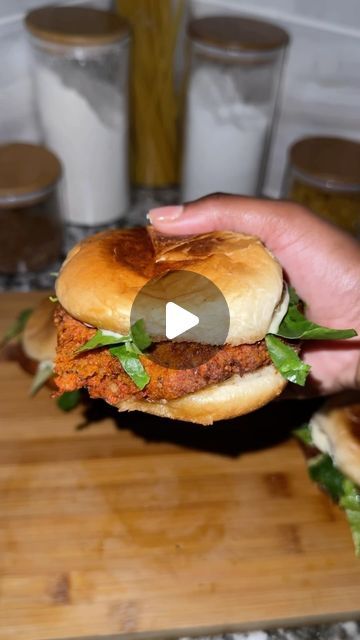 Jateriya Dashai’ on Instagram: "Spicy Mcchicken 😋 McDonald’s copy cat, this was so easy and quick! 

Ingredients 
Ground chicken
Mustard 
Onion powder 
Garlic powder 
Paprika 
Salt and pepper 
Cayenne 
Buffalo sauce 
Corn flakes 
Olive oil 
Lettuce 
Burger buns 

#dinnerideas #chickensandwich #sandwiches #easyrecipes" Spicy Chicken Sandwich Mcdonalds, Ground Chicken Sandwich, Spicy Mcchicken, Lettuce Burger, Chicken Mustard, Lettuce Burgers, Spicy Chicken Sandwich, Spicy Chicken Sandwiches, Corn Flakes