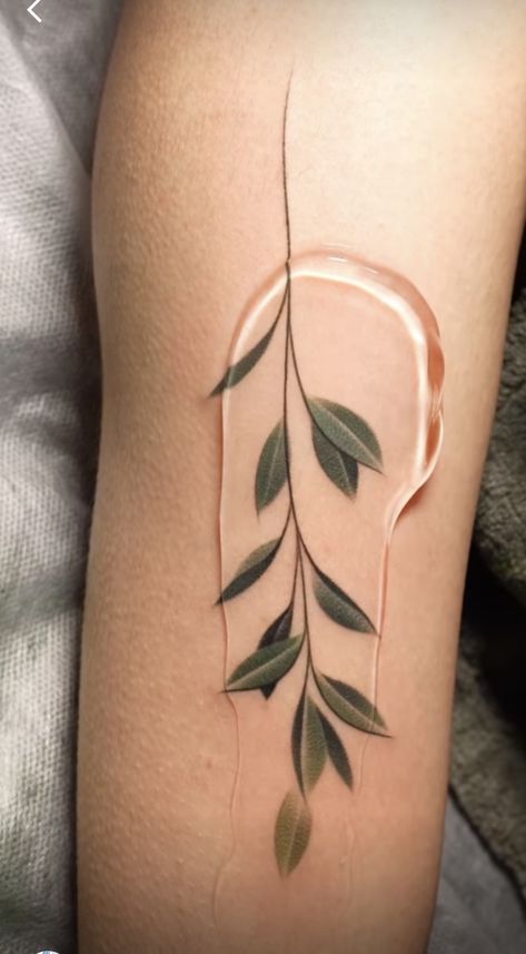 Green Leaf Tattoo, Leaf Tattoo, Green Leaf, Leaf Tattoos, Maple Leaf Tattoo, Watercolor Tattoo, Flower Tattoo, Tatting, Tattoo Ideas