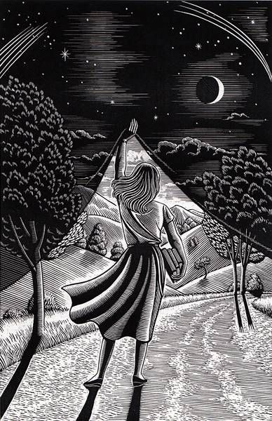 Douglas Smith, Night Illustration, Robinson Crusoe, Day For Night, Wallpapers Vintage, Art Journals, Day And Night, Black Art, Linocut